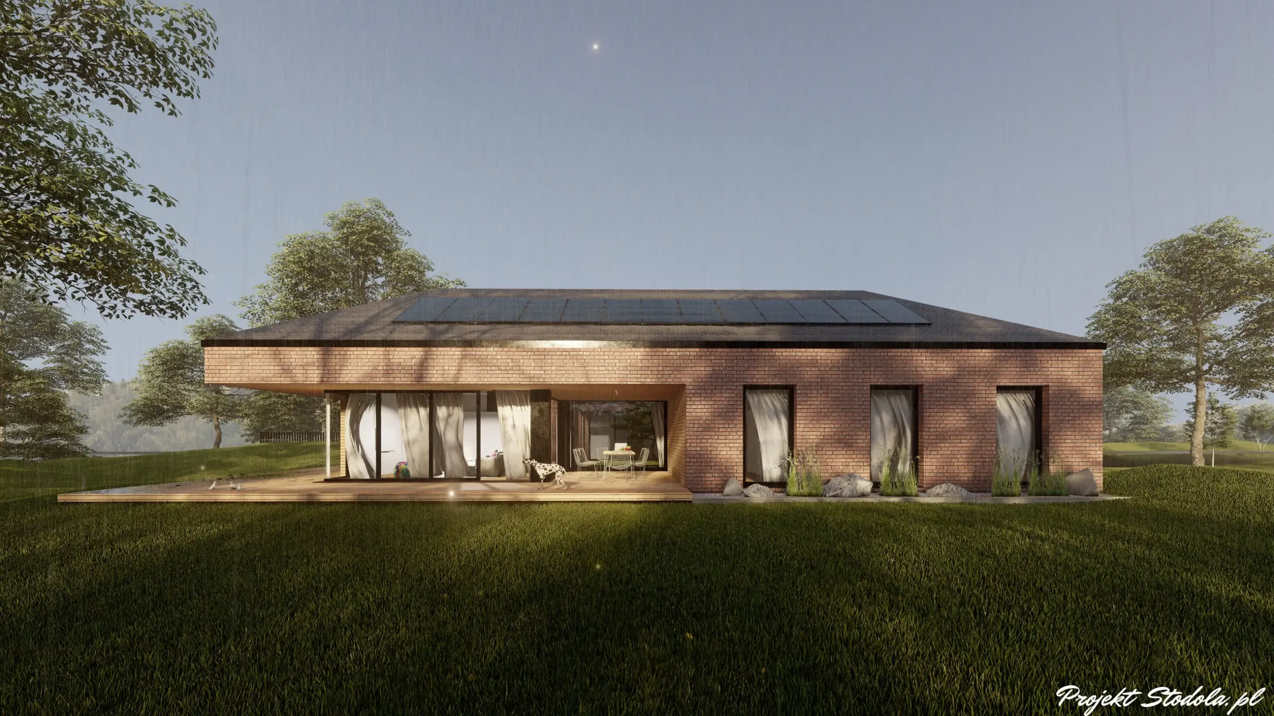 Barn House with Atrium